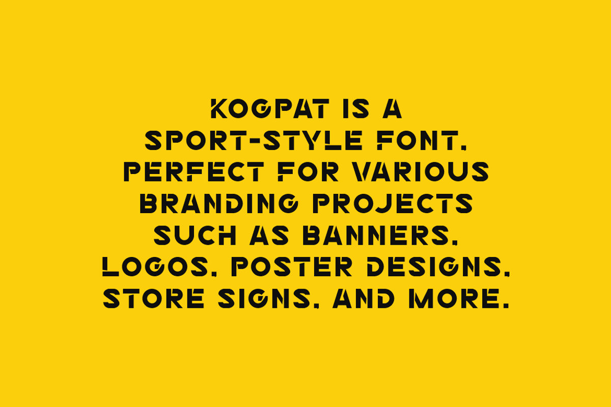 Kogpat - Sport Stencil Font, a Sans Serif Font by Iqsiart Studio (Photo 6 of 8)