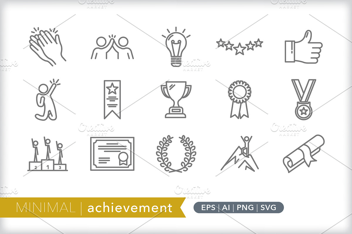 Minimal achievement icons, an Outline Icon by Picture Window (Photo 1 of 5)