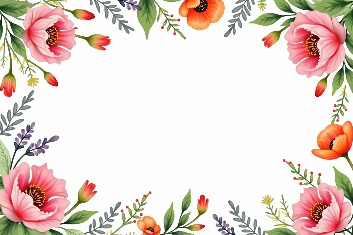 Vibrant Floral Frame Bundle, an Illustration by Amazin_art (Photo 4 of 11)