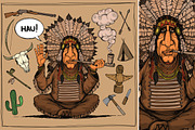 Chieftain of indians, an Illustration by yuanden graphics (Thumbnail 2 of 5)