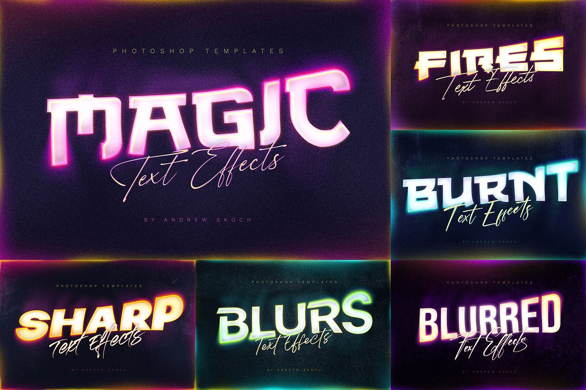 Gradient Blur Text Effects Bundle, a Layer Style Add-On by Andrew Skoch Design (Photo 5 of 11)