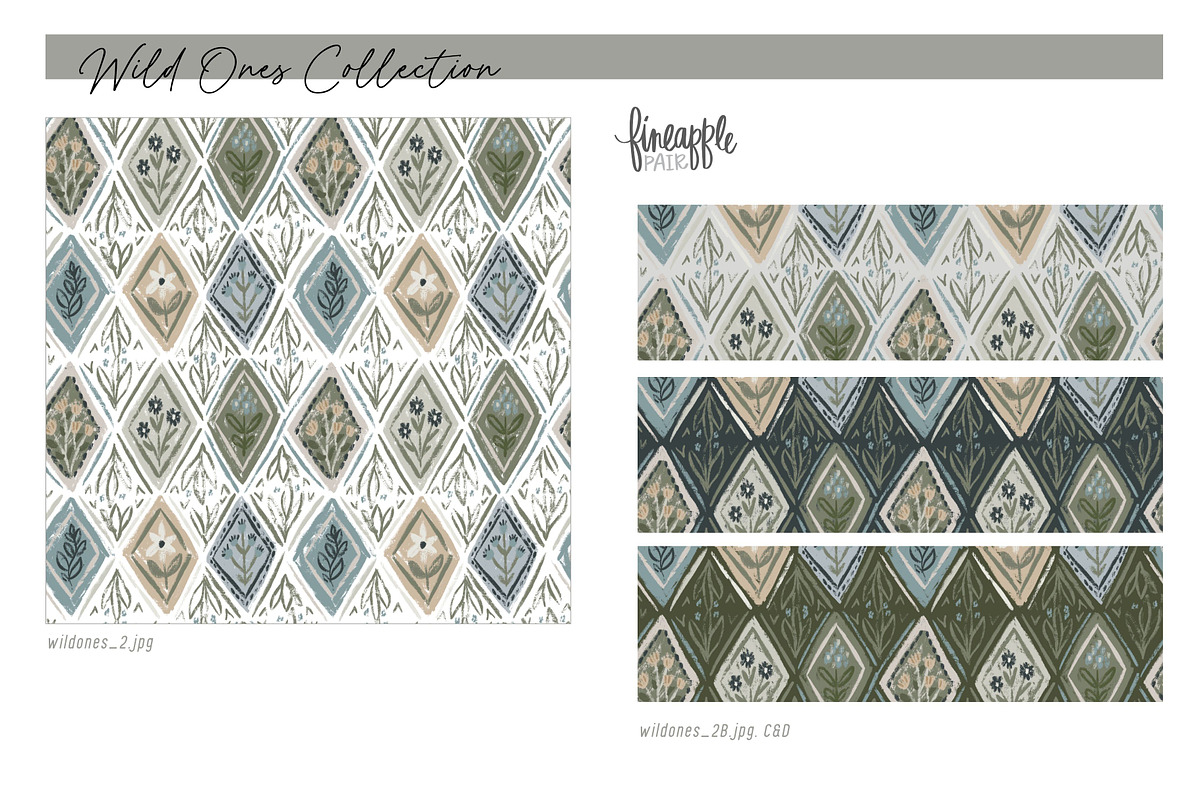 Boho Floral Digital Paper, a Pattern Graphic by FINEAPPLE (Photo 4 of 12)