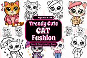 Trendy Cute Cat Fashion Bold & Easy, an Animal Illustration by Design Zone (Thumbnail 1 of 4)