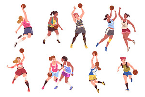 Women basketball players. Female, a Sport Illustration by Stock-Smart-Start