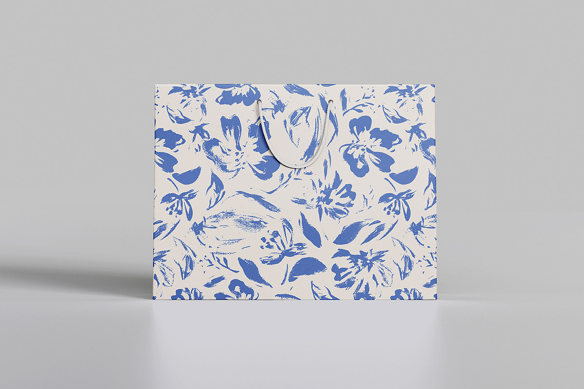 Blue Hand Painted Flowers, a Decorative Illustration by MalyskaStudio (Photo 6 of 15)