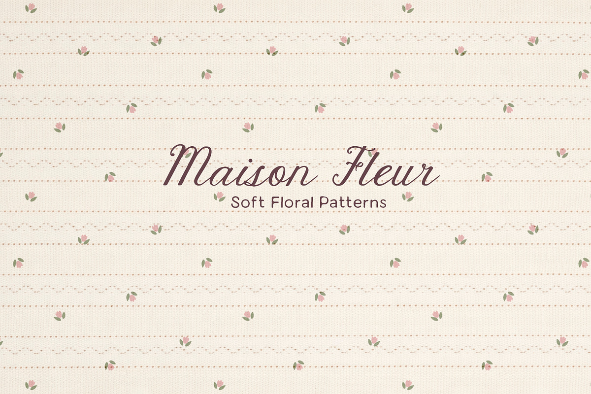 Maison Fleur: Soft Floral Patterns, a Pattern Graphic by Lidberia (Photo 4 of 10)