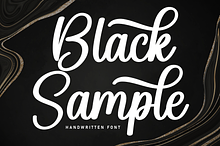 Black Sample | Script Font