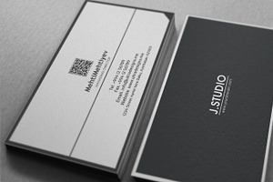 Clean QR Code Business Card 2