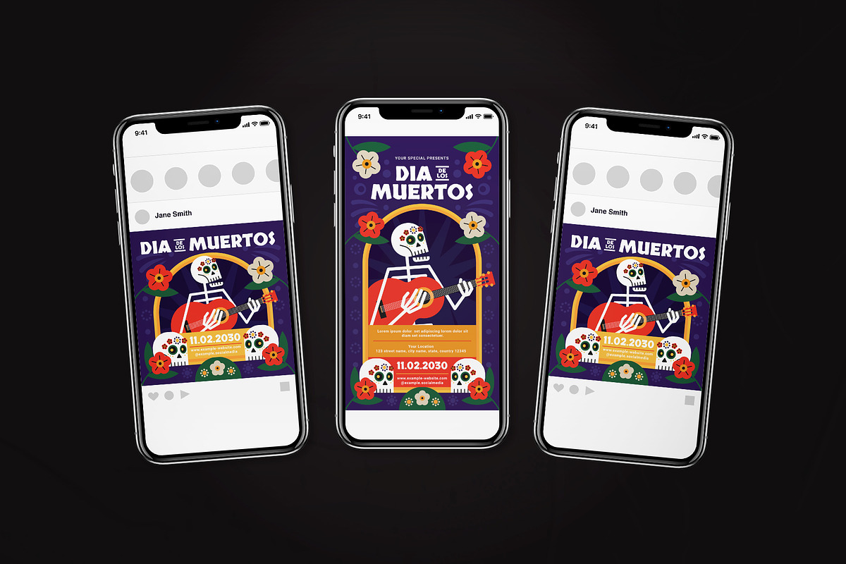 Dia De Los Muertos Flyer Set, a Flyer Template by The Good Store (Photo 2 of 2)