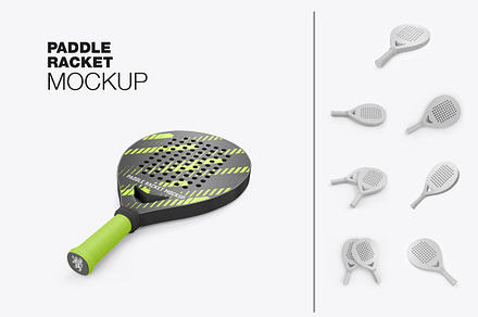 Paddel Racket Mockup, a Product Mockup by OneVectorStock