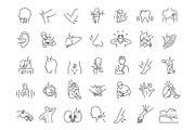 Human Pain Icons Set, an Outline Icon by Tettygreen (Thumbnail 2 of 2)