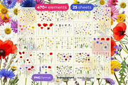 Meadow Flowers & Plants PNG Pack, an Object Graphic by Tomasz Ostrowski Design (Thumbnail 2 of 3)