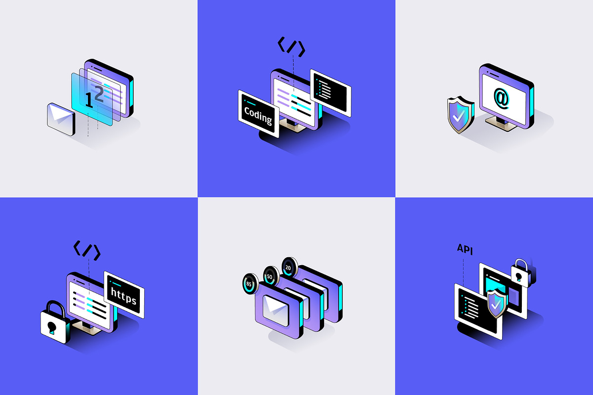 Cybersecurity Isometric Icons, a Solid Icon by Polar Vectors (Photo 2 of 10)