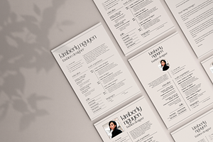 5 Elegant Resumes & 1 Cover Letter