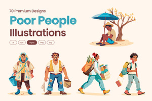 Illustration Poor People, a Person Illustration by Vectors Market