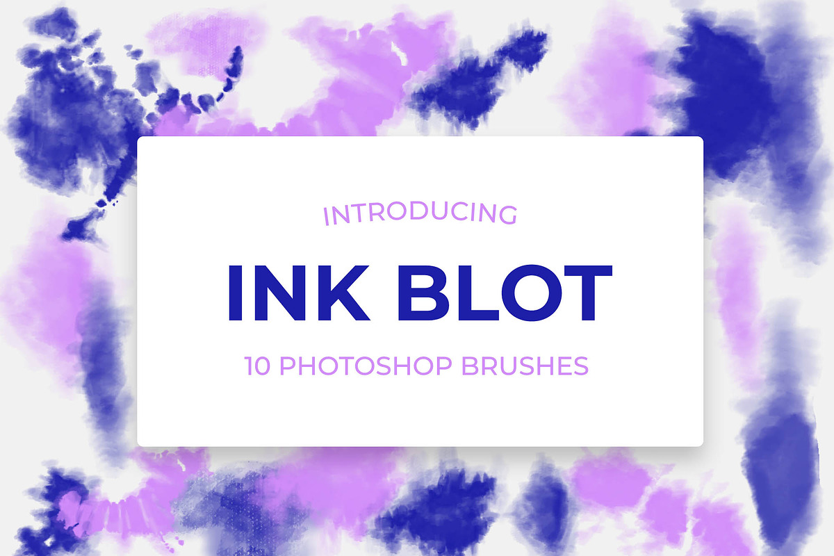 10 Tie-Dye Ink Blot Brushes, a Brush Add-On by The Gypsy Goddess (Photo 1 of 6)