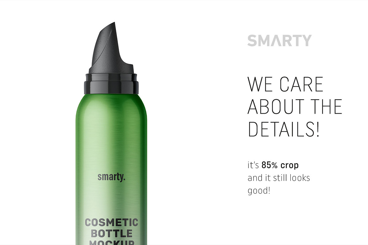 Metallic cosmetic bottle mockup, a Packaging Mockup by Smarty Mockups (Photo 4 of 5)