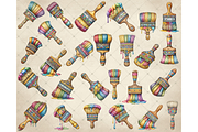 Messy Paintbrush Clipart PNG, an Illustration by Memories By Lea (Thumbnail 8 of 8)