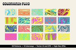 Swirls & Waves - Vector/JPG Patterns