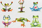 YOGA Frog Sublimation Clipart, an Illustration by Black Bird Studio (Thumbnail 5 of 6)