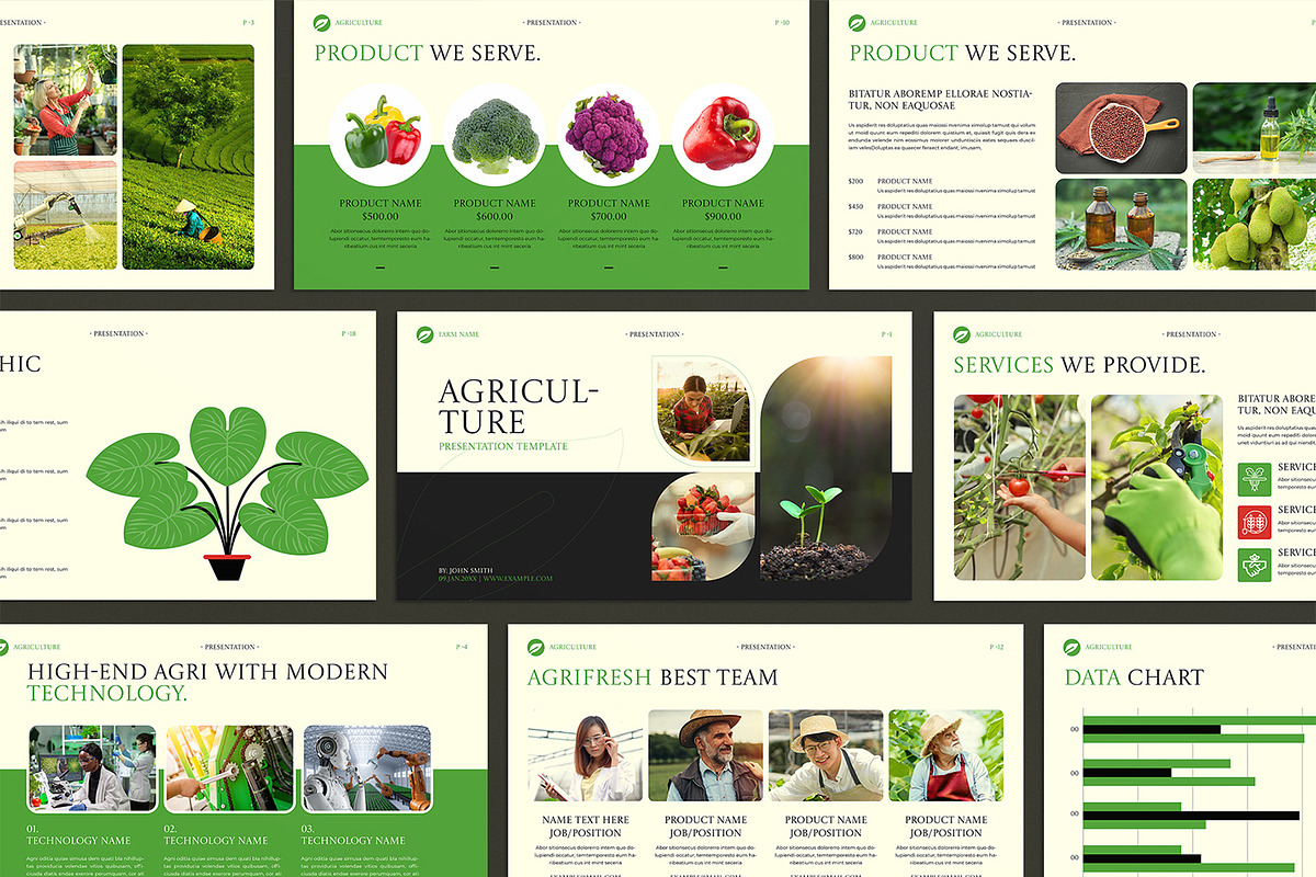Agriculture Presentation Template, a Presentation Template by E-Type (Photo 1 of 6)