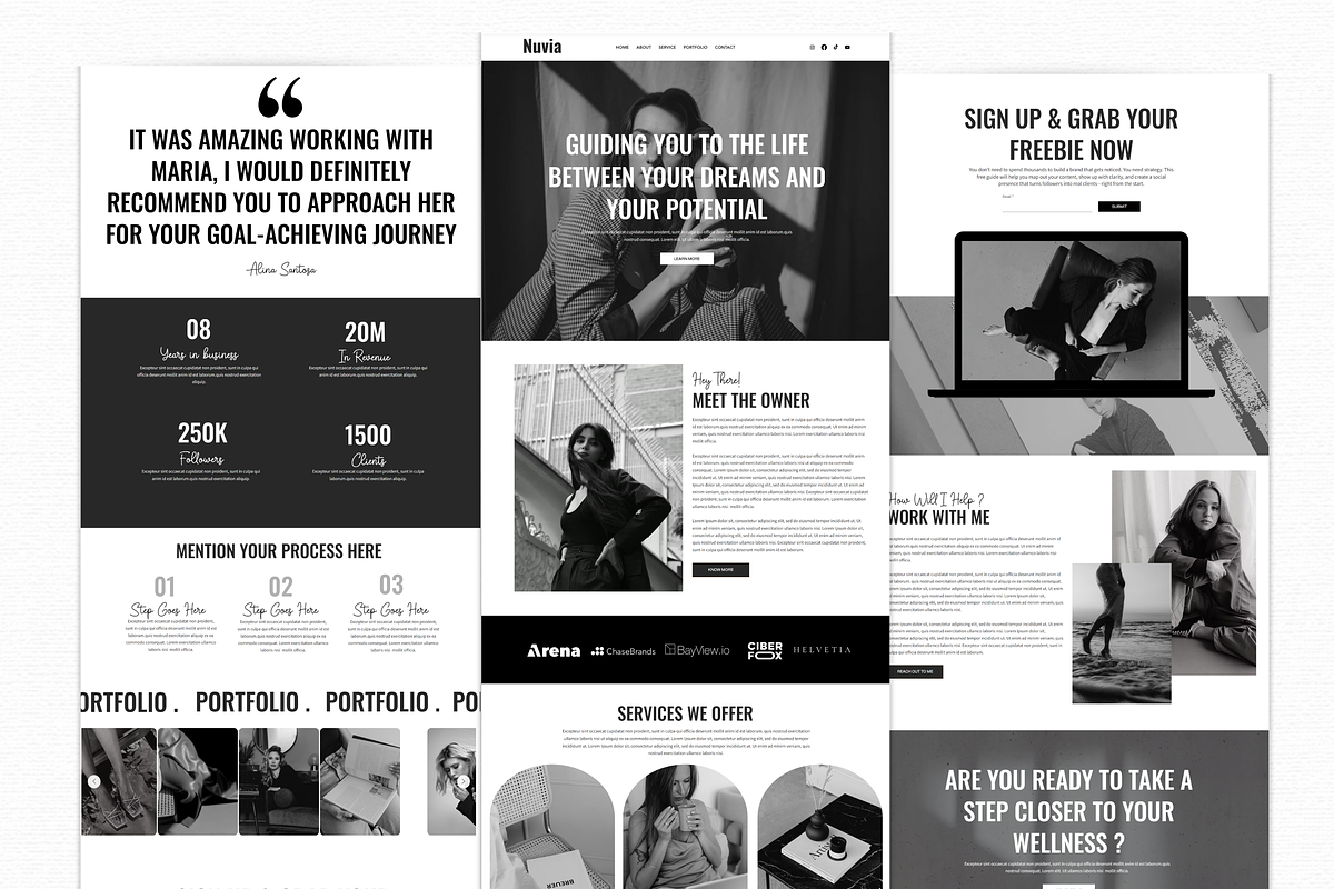 Minimal Wix Landing Page Template preview 2