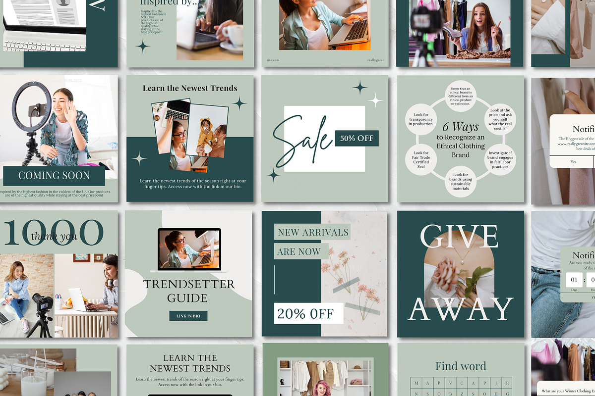 Green Business Instagram Templates, a Social Media Template by Social Assumptions (Photo 7 of 7)