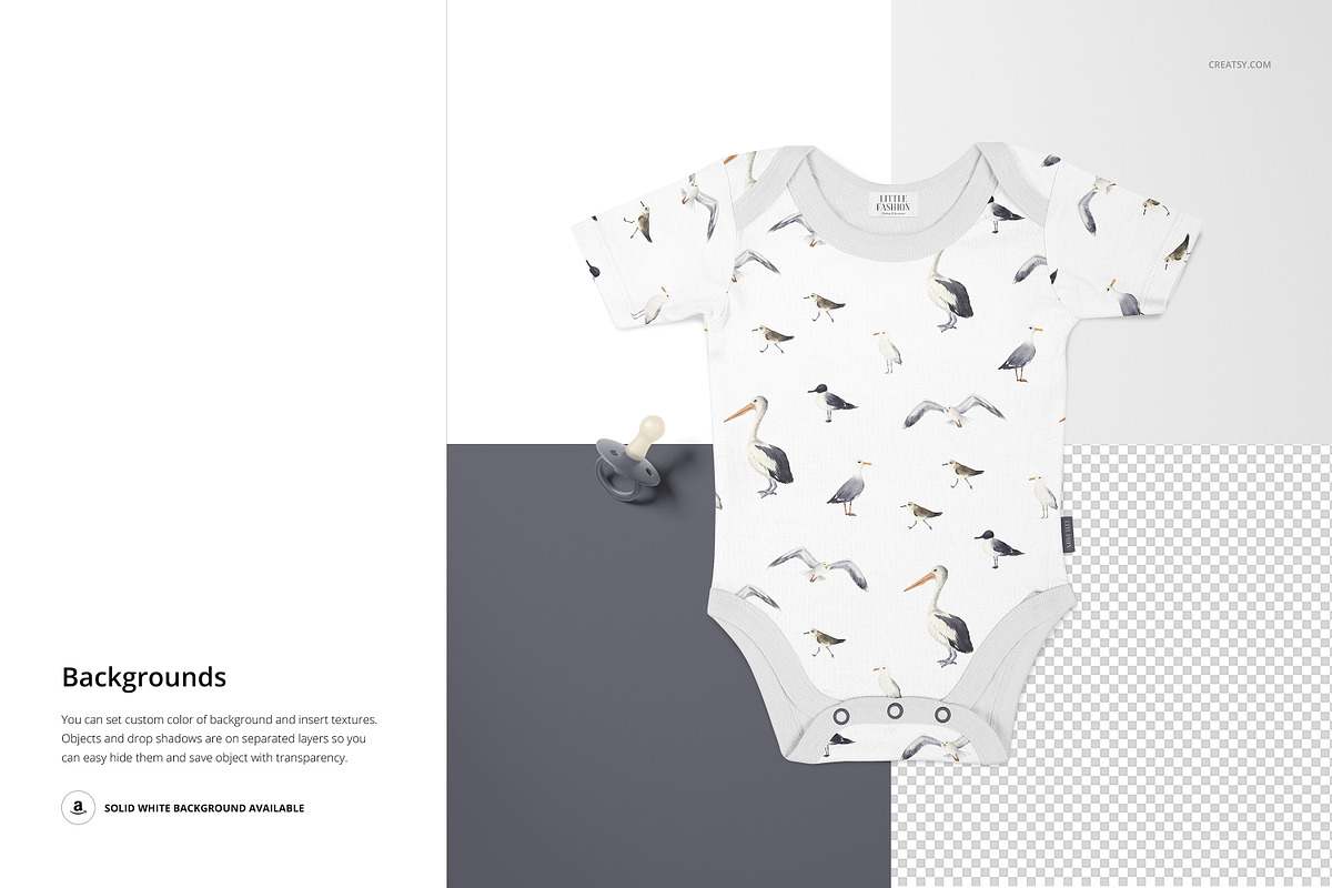 Baby Onesie Mockup Set, an Apparel Mockup by creatsy5 (Photo 7 of 9)