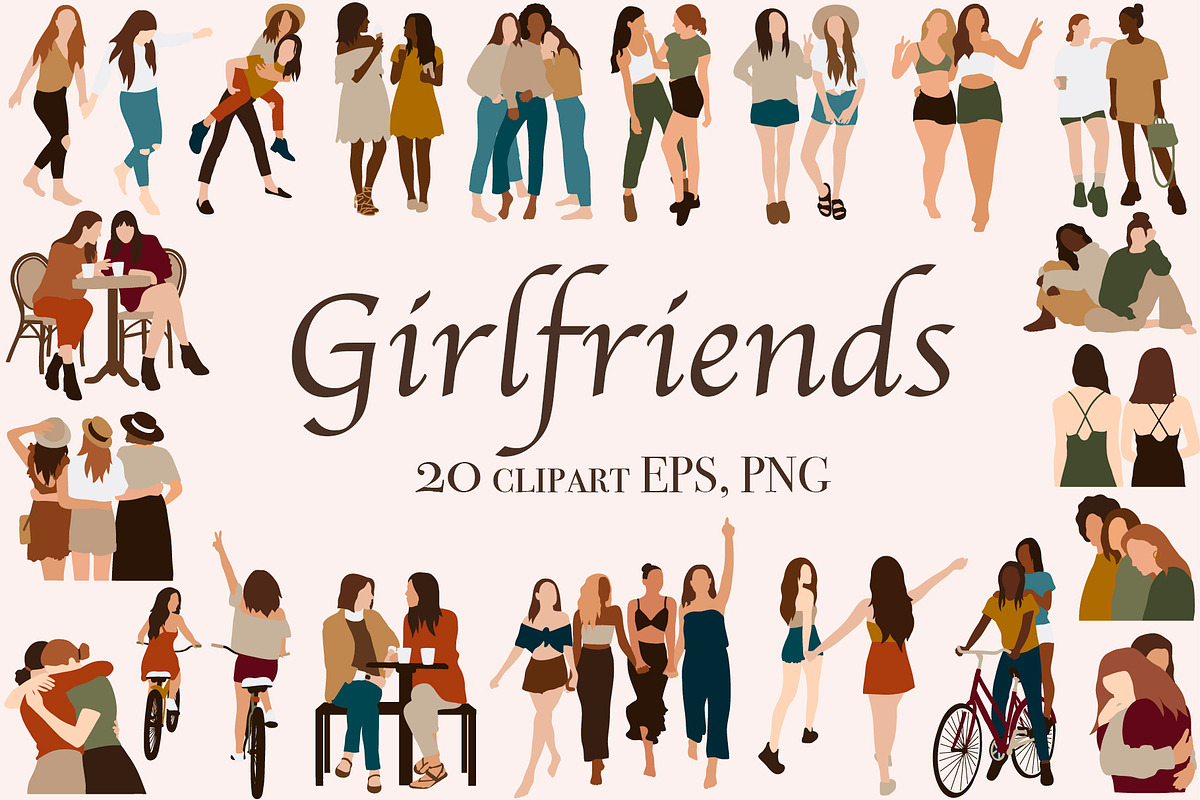 Abstract Best Friend clipart, a Person Illustration by ApetekMarket (Photo 1 of 6)