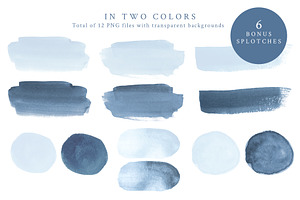 Watercolor Backgrounds - Indigo