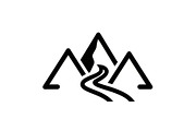 50 Mountain Landscape Silhouette Bun, an Illustration by Designer_Momina (Thumbnail 13 of 51)
