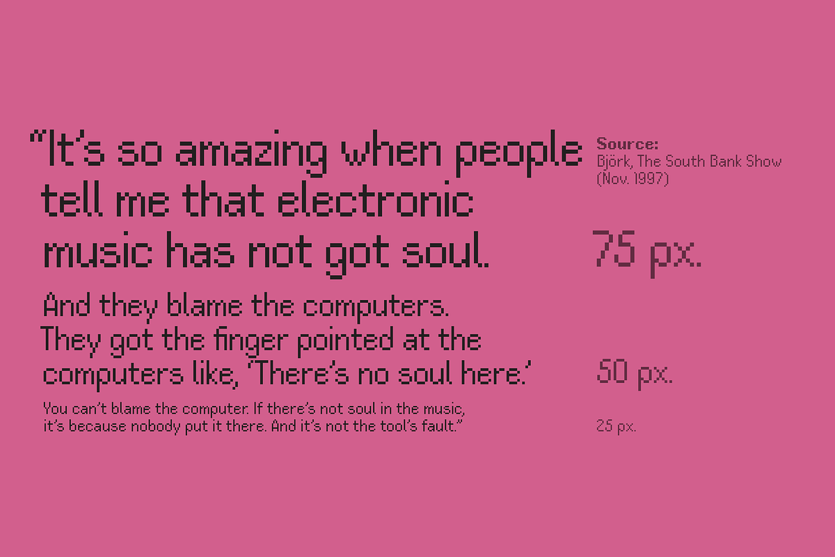Rose-Tinted | A Pixel Type Family, a Sans Serif Font by wendyleftmealone (Photo 8 of 11)