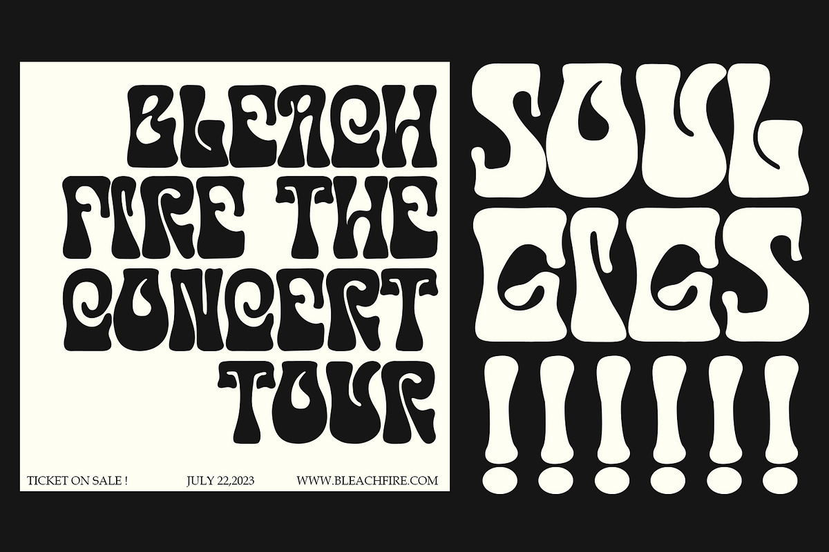 Cassiopea - Psychedelic typeface, a Font by HeyFonts (Photo 4 of 12)