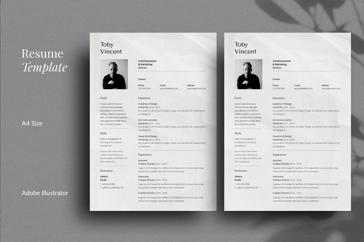 CV Resume | Minimalist, a Resume Template by Dimas Rizki Pratama