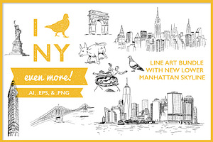 New York City Line Art Bundle!, an Illustration by dear uncle