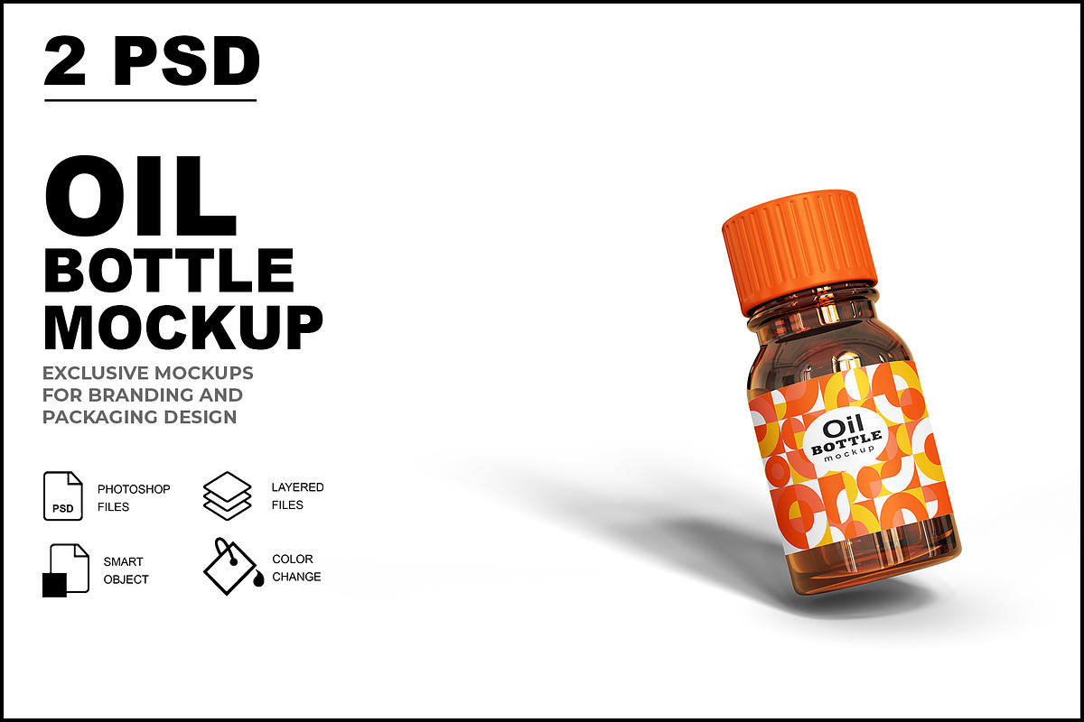 Glass Bottle Mockup, a Packaging Mockup by mockupbuys (Photo 1 of 7)