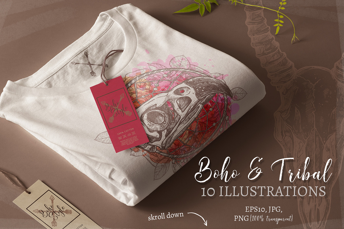 Boho And Tribal Graphic Collection, an Illustration by alexrockheart (Photo 7 of 9)
