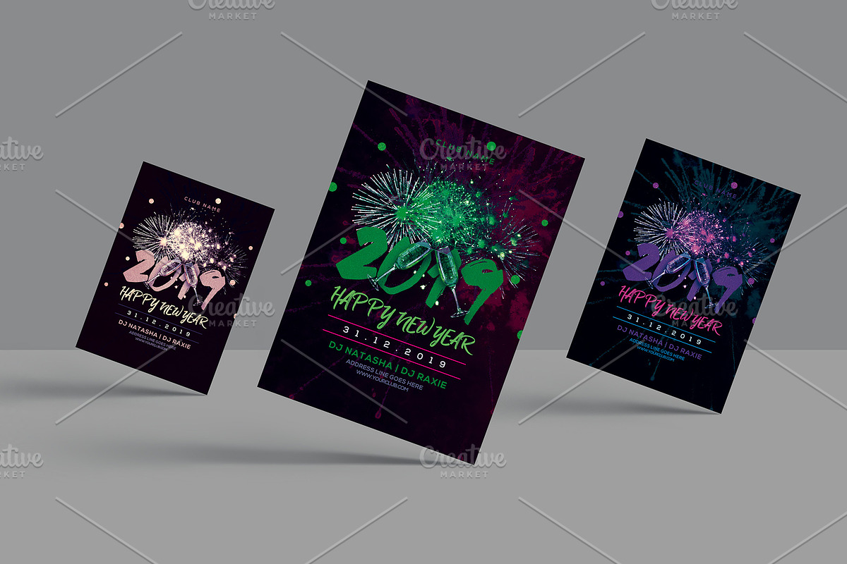 New Year Party Flyer, a Flyer Template by Flyer Arts (Photo 3 of 5)