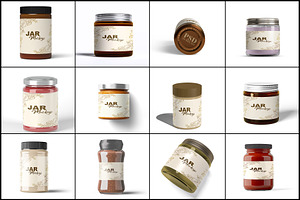 Jar Mockup, a Cups & Container Mockup by mockupbuys