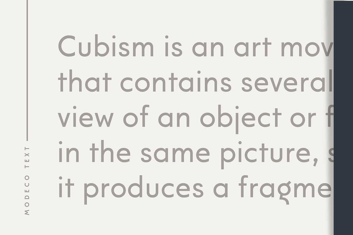Modeco; Art Deco Geometric Sans, a Sans Serif Font by Eko Bimantara (Photo 5 of 9)
