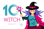 10 witch logos set, a Branding & Logo Template by Steinar Logo (Thumbnail 1 of 11)