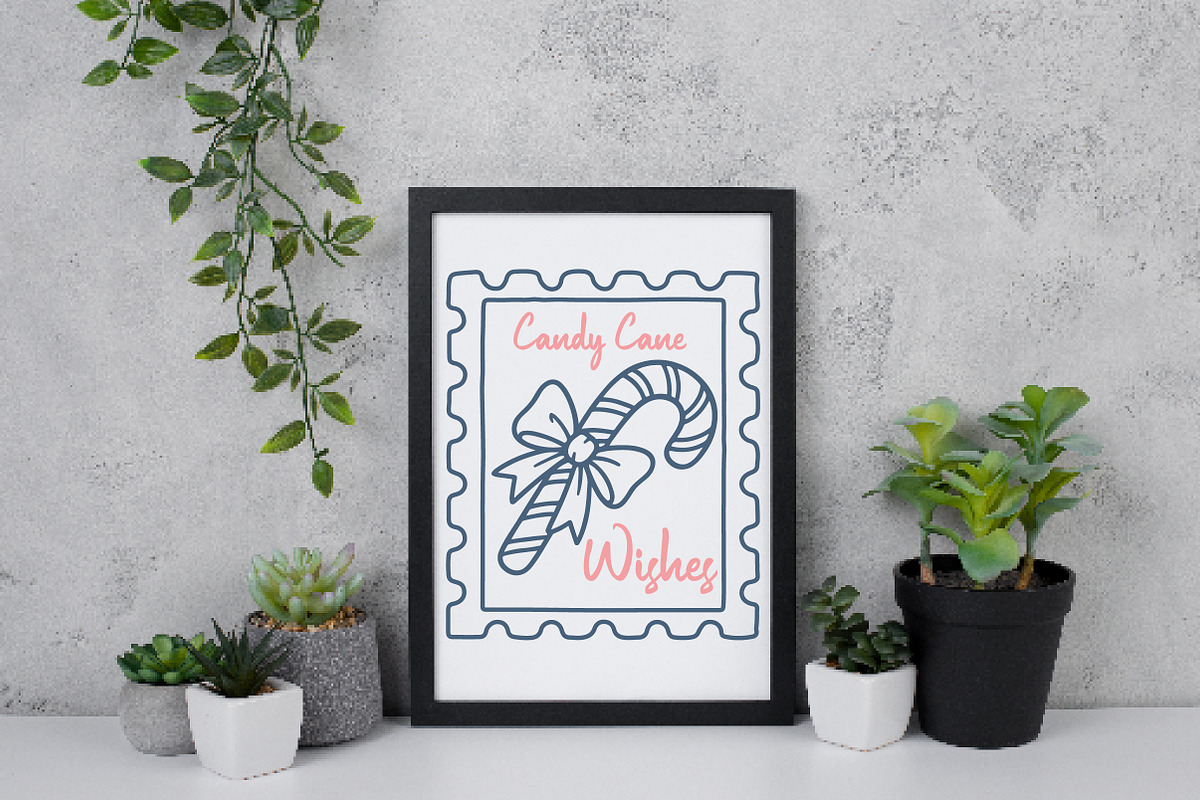 Christmas Candy Cane Stamp PNG, an Illustration by Daily.Designs (Photo 5 of 6)