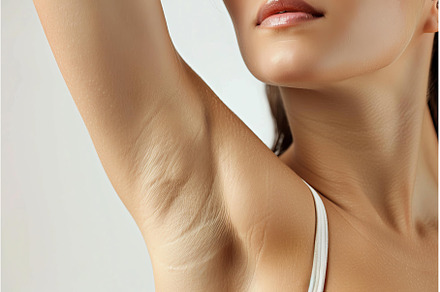 Woman is showing underarm with, a Person Photo by Ylivdesign