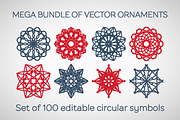 100 Editable Vector Ornaments, an Object Graphic by dacascas (Thumbnail 1 of 5)