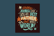 Happy Father`s Day 5 vector cards, a Card Template by Anna's Lettering (Thumbnail 2 of 6)