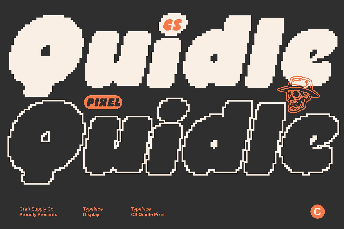 CS Quidle Pixel, a Sans Serif Font by Craft Supply Co. (Photo 1 of 8)