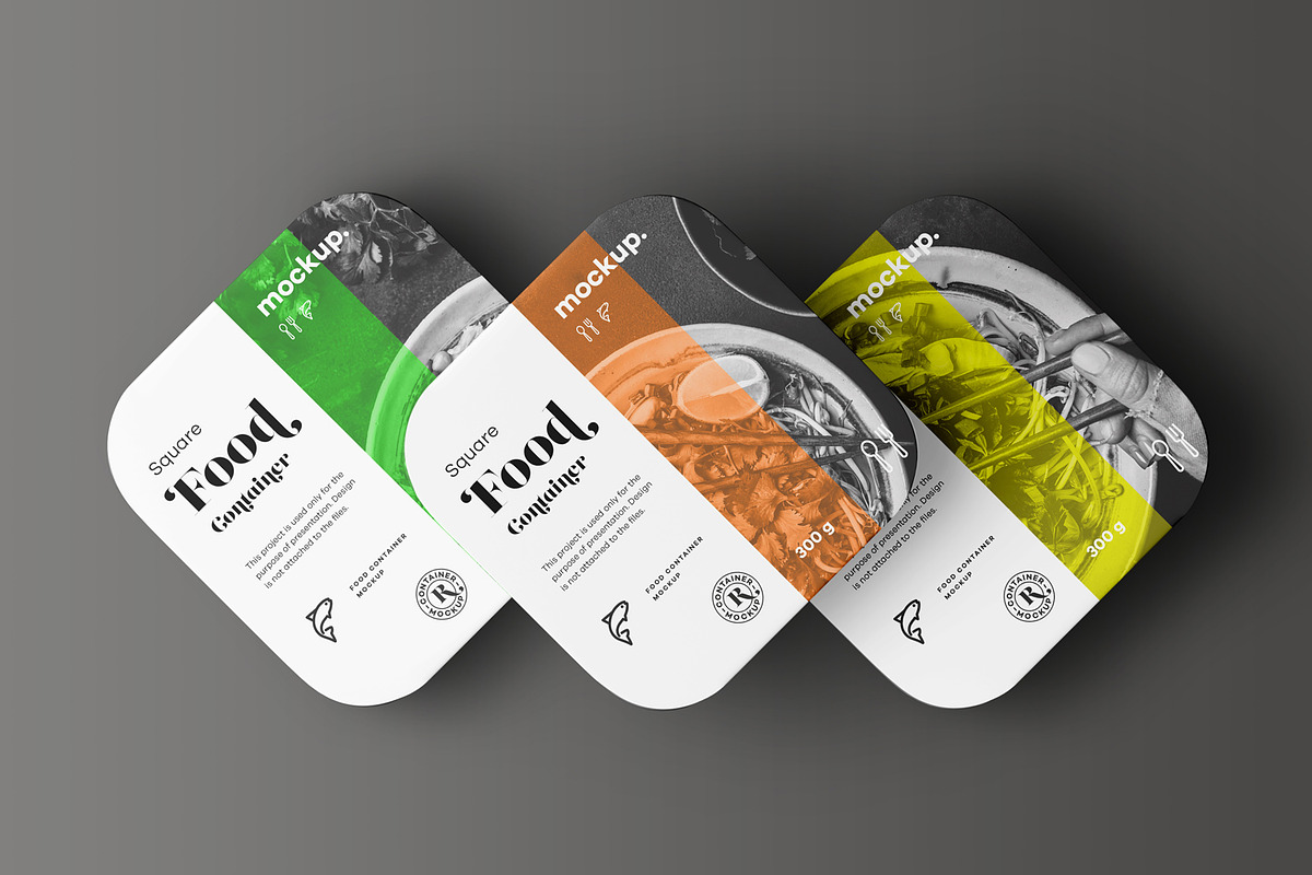 Square Food Container Mock-up, a Cups & Container Mockup by Yogurt86 (Photo 6 of 13)