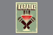 Karaoke grunge vector poster set., an Object Illustration by PoPaShop (Thumbnail 2 of 8)