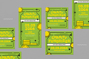 Green Doodle Charity Flyer Set, a Flyer Template by graphicook (Thumbnail 4 of 4)