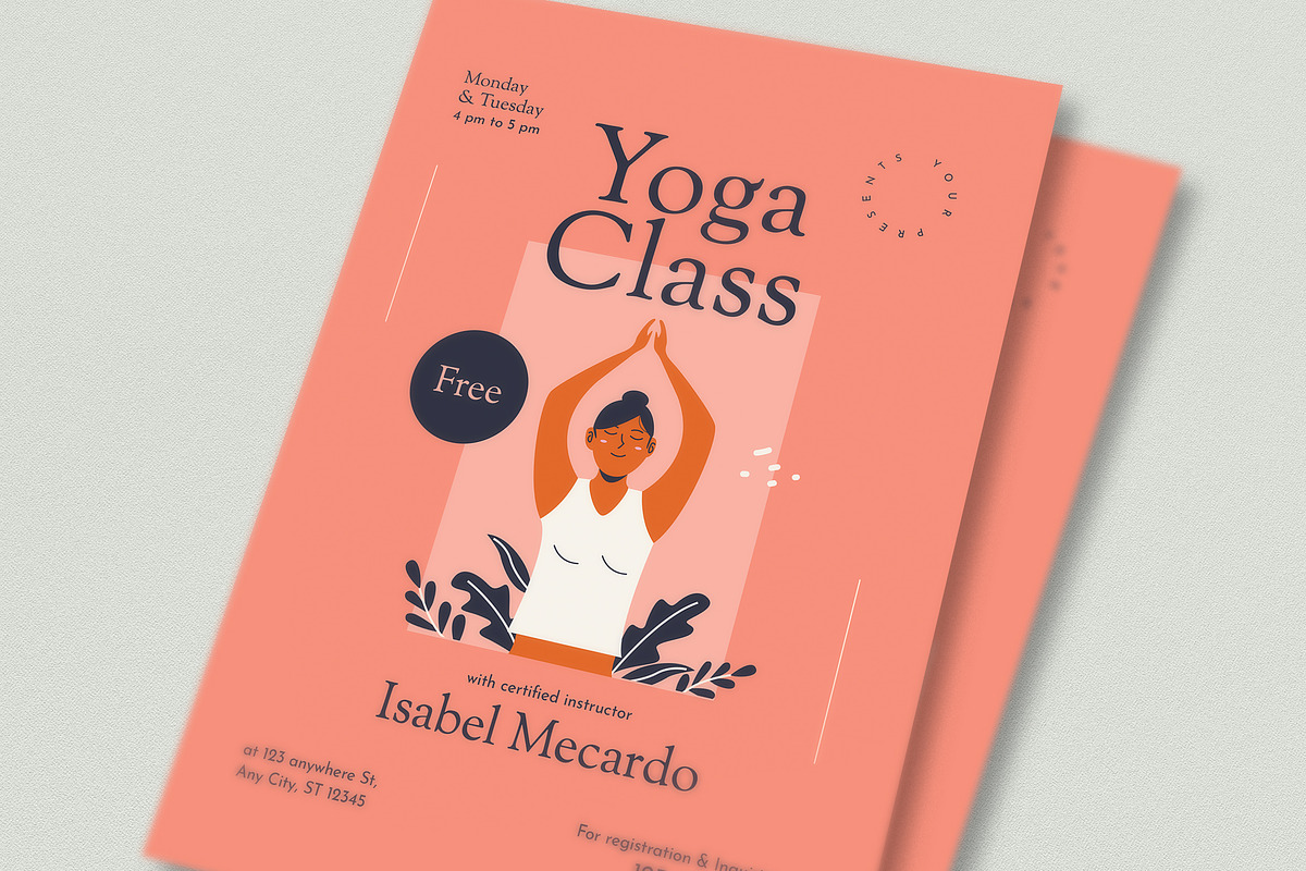 Yoga Class Flyer, a Flyer Template by Guuver (Photo 2 of 2)